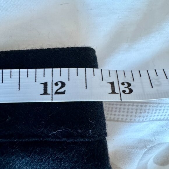 Vintage 90s 100% Wool Black Skirt Suit w Gold Buttons - Picture 15 of 16